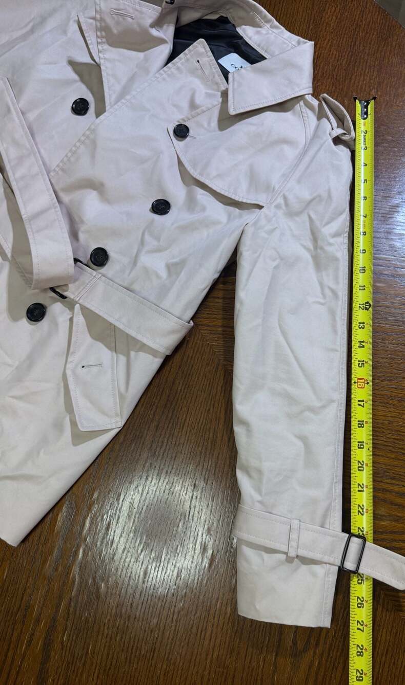 Coach Double-Breasted Trench Coat, Beige, Women's Size M - Picture 1 of 9